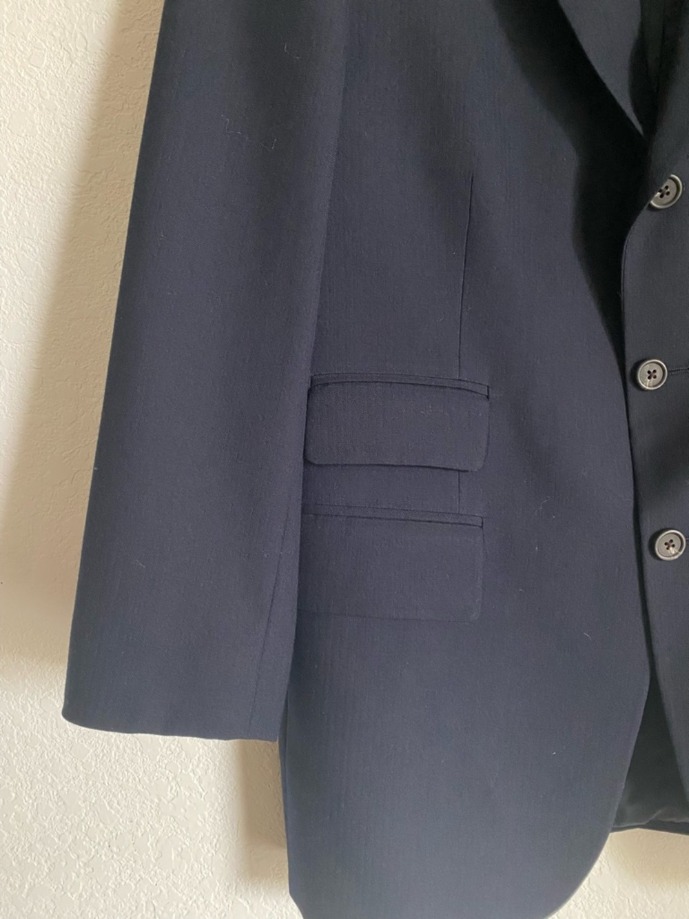 Ralph Ralph Lauren Pure New Wool Classic Navy Single Breasted Office Blazer 40R - Picture 12 of 16